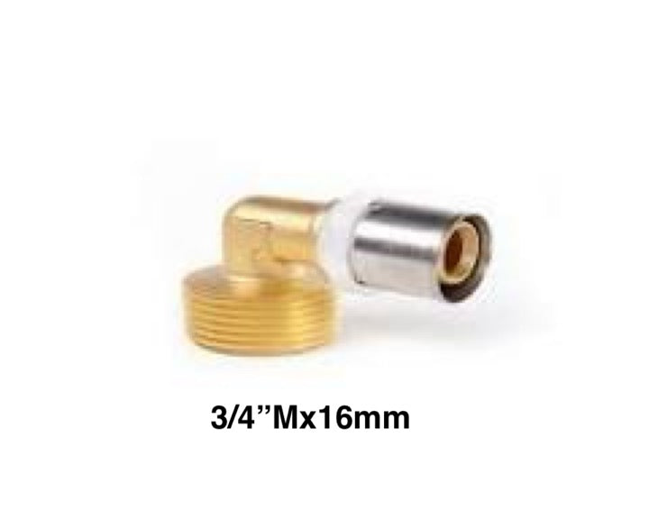 Elbow M.I.xPipe 3/4''Mx16mm
