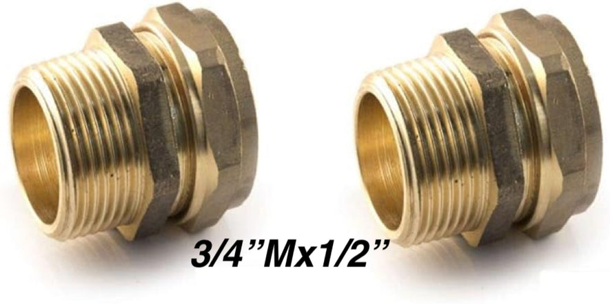 Straight Compression Coupler MI X C 3/4''M X 1/2'' (31121)
