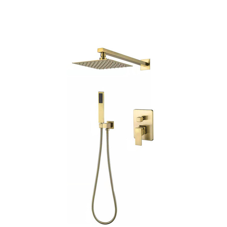 Hot and Cold Concealed Brass Rain Square Shower Mixer Set with Hand Shower MODEL NO. : 91131BG