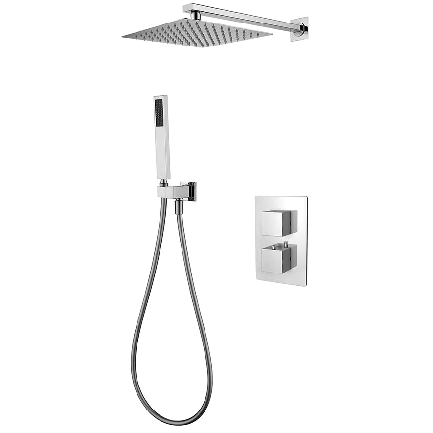 Hot and Cold Concealed Brass Rain Square Shower Mixer Set with Hand Shower MODEL NO. : 91131