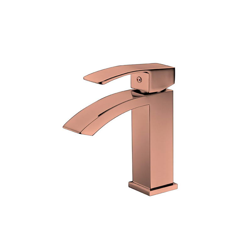 New Style Color Rose Gold Mounted Single Handle Basin Faucet
