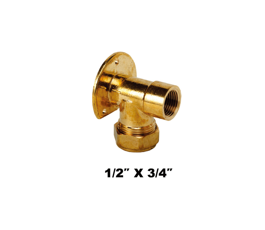 Compression Wall Plate Elbow FIxC 1/2''x 3/4''(321012)