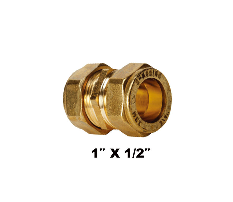 Straight Compression Coupler C X C 1'' X 1/2'' (31031)