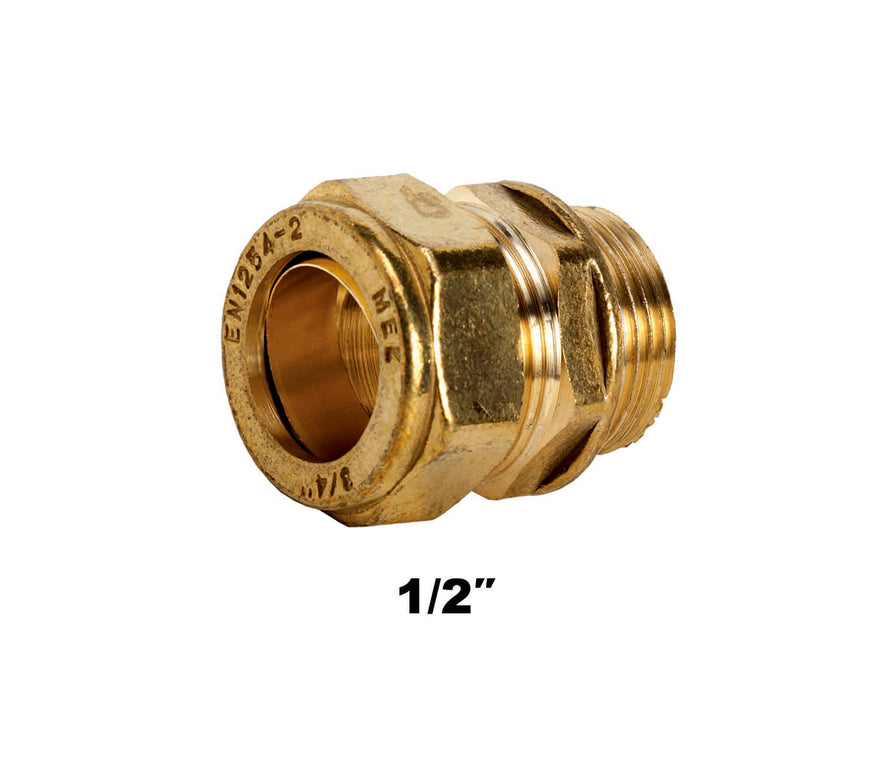 Straight Compression Coupler MI X C 1/2'' (3111)
