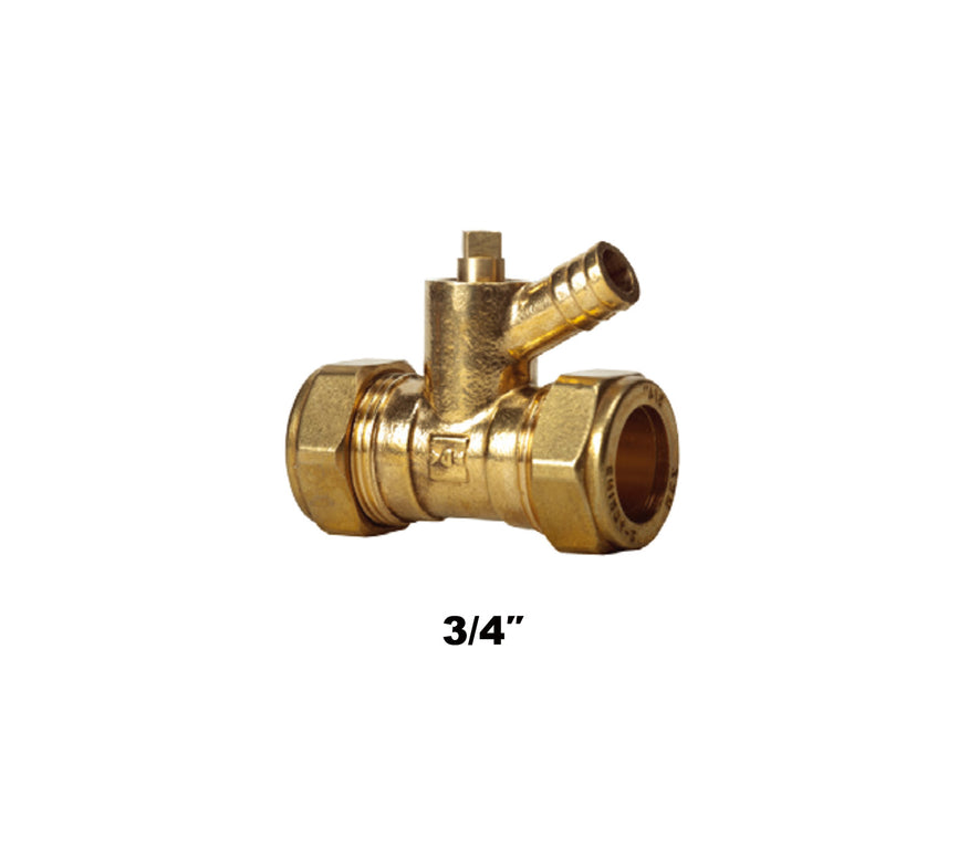 Straight Compression Coupler & Drain Off 3/4‘’(1712)