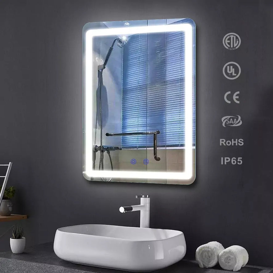 LED Fog Free LED Bathroom Mirror with Lights in Ireland DP339A 800x600mm