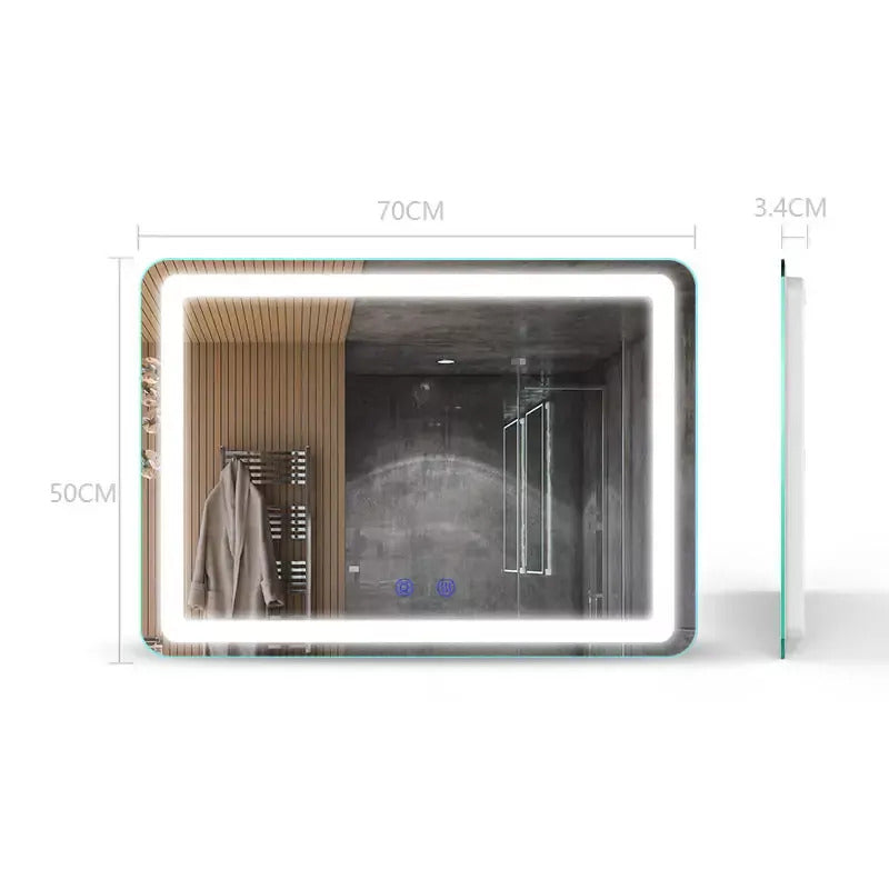 LED Fog Free LED Bathroom Mirror with Lights in Ireland DP339A 800x600mm