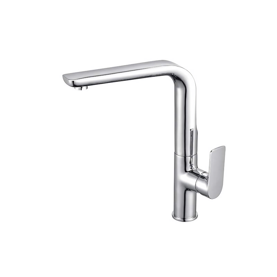 Chrome Finish Brass Kitchen Sink Faucet