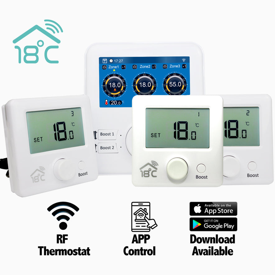 18 degrees Remote Heating thermostatic Controller 3 zone