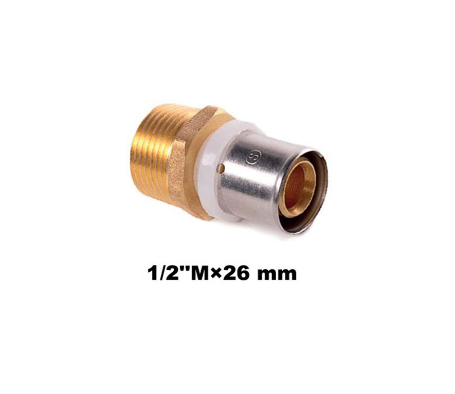 Straight Coupler M.I.xPipe 1/2''Mx26mm (11013)