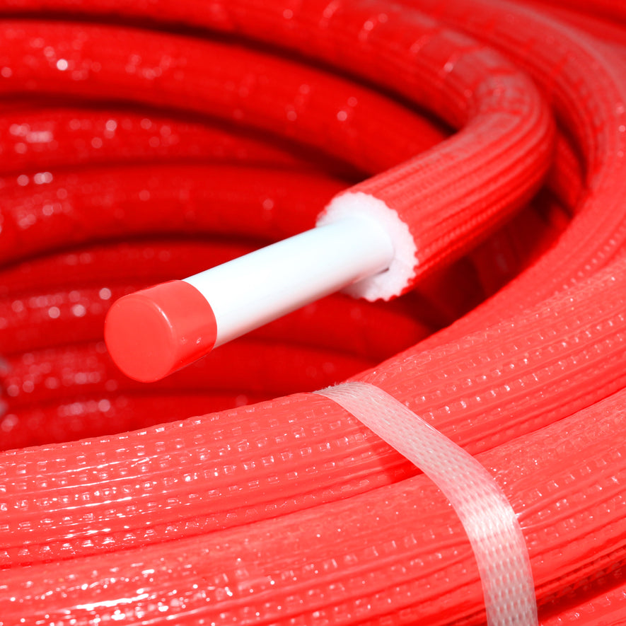 Multilayer Insulated Pipe PEX-AL-PEX Insulation Red 16 x 2.0 × 50 m