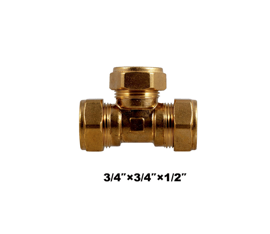 Compression Equal Tee CxCxC 3/4''x3/4''x1/2'' (318221)