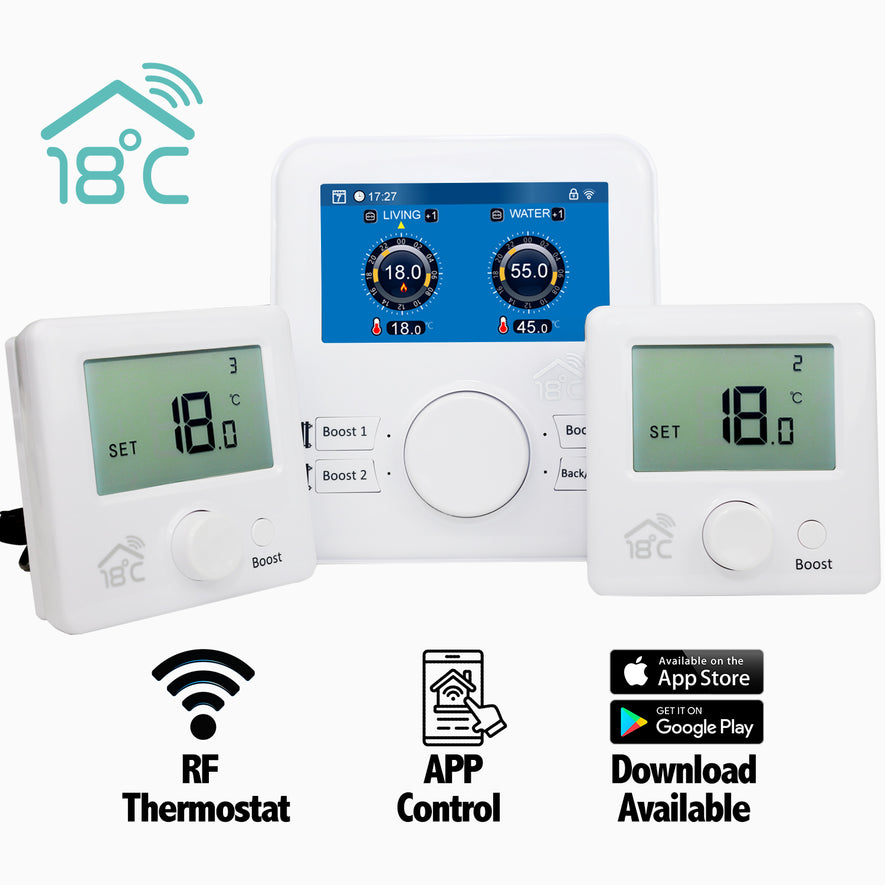18 degrees Remote Heating thermostatic Controller 2 zone