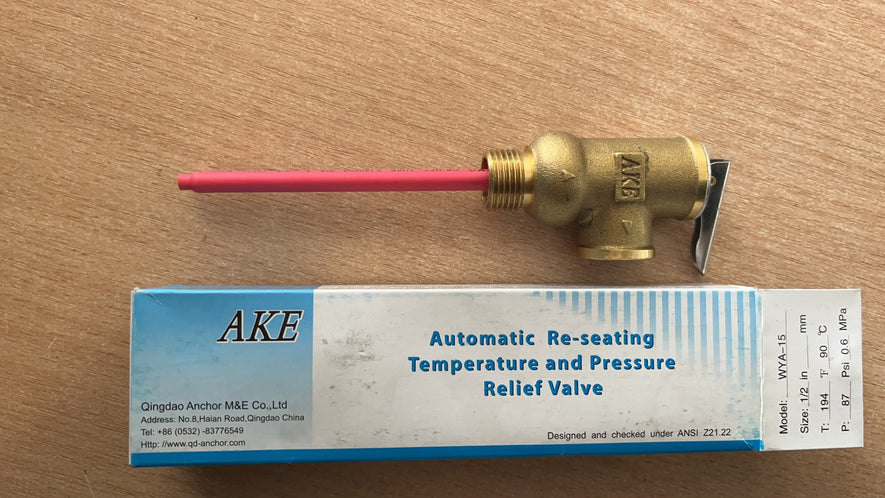 Pressure and Temperature relief valve