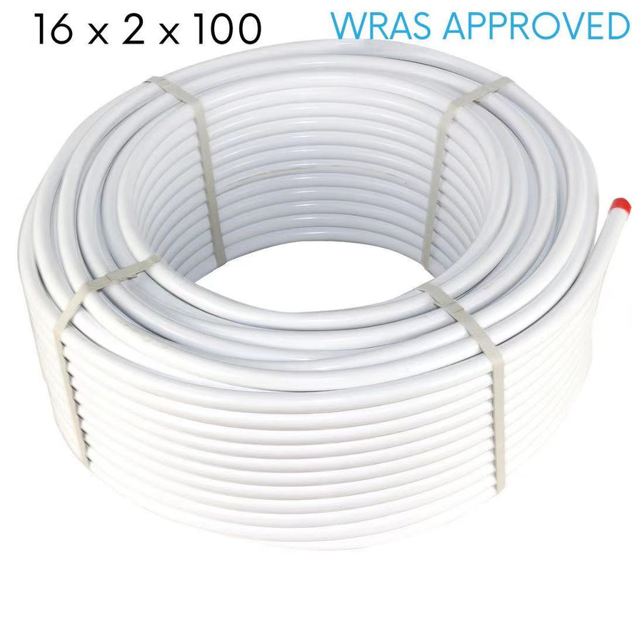 PEX AL PEX Multilayer Pipe 16mm x 2 × 100 m (white)