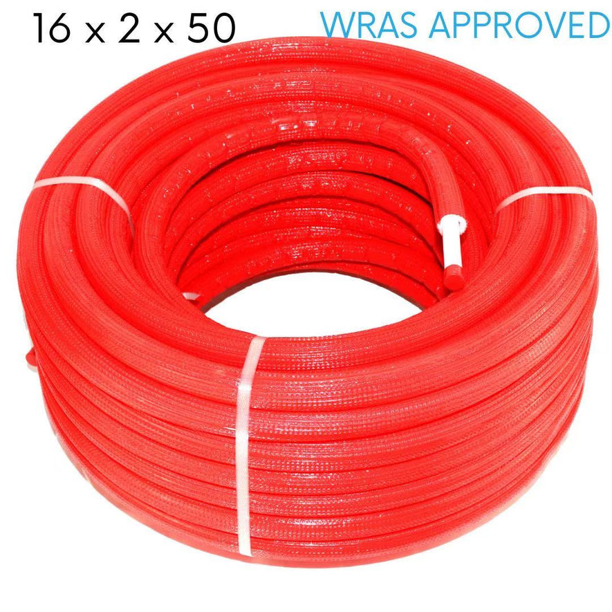 Multilayer Insulated Pipe PEX-AL-PEX Insulation Red 16 x 2.0 × 50 m