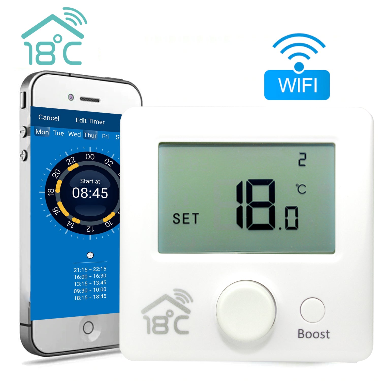 Wireless Heating Controller Wireless Heating Controls | WiFi Thermostat Controller Ireland | Suntask